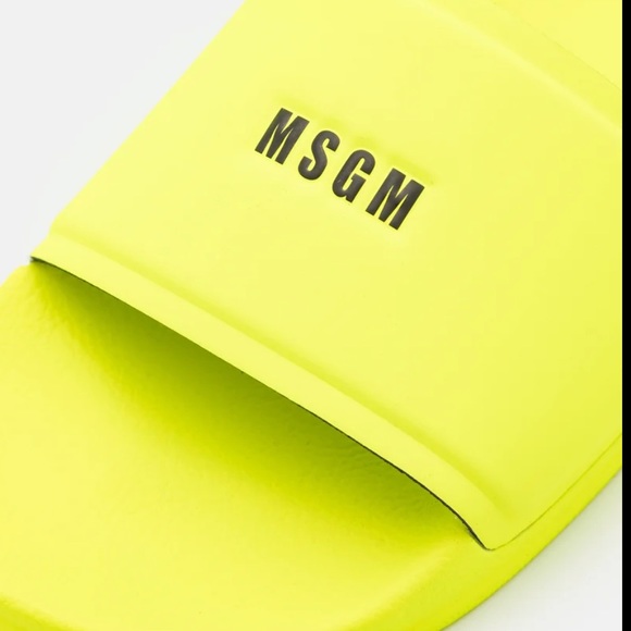 MSGM Men's NEON YELLOW Sandals Size 44/ US 11 - Picture 10 of 10